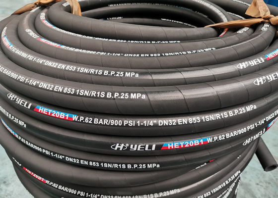 Rubber R1S 1/4 Inch Hydraulic Hose , High Temperature Hydraulic Hose