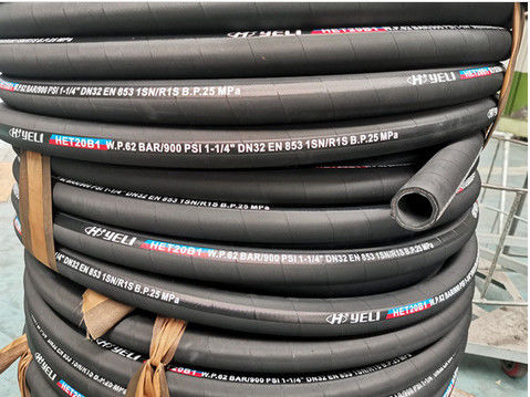 Oil Resistant Synthetic Rubber Inner Tube Wire Braid Hydraulic Hose for Long Lasting Performance